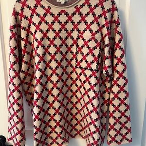 Red Plaid Wool sweater